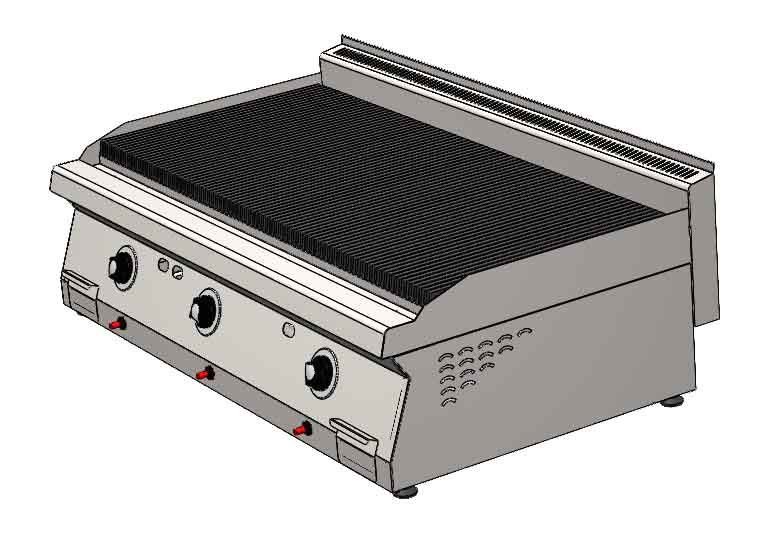 CSA İNOX - IZGARA EDGE LAVATAS DOKUM GAZLI 1200*700*300 21,495 kW 20 mbar