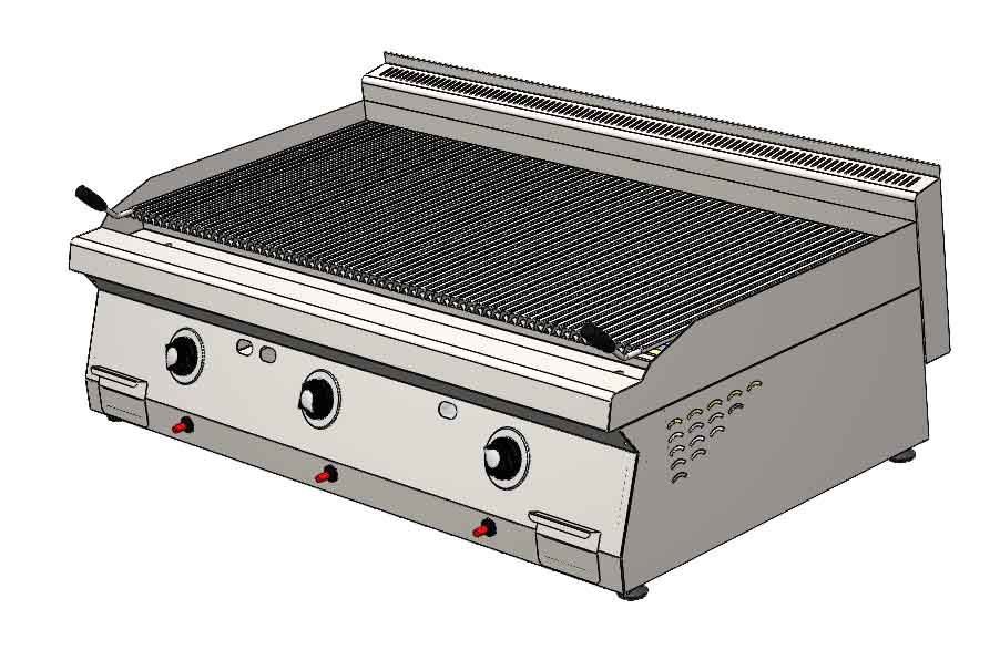 CSA İNOX - IZGARA EDGE LAVATAS BALIK SIRTI GAZLI 1200*700*300 21,495 kW 20 mbar