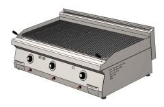 CSA İNOX - IZGARA EDGE LAVATAS BALIK SIRTI GAZLI 1200*700*300 21,495 kW 20 mbar