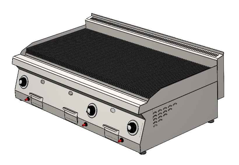 CSA İNOX - IZGARA EDGE SULU DOKUM GAZLI 1200*700*300 21,495 kW 20 mbar