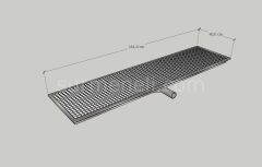 40x161 - Yer Gideri Paslanmaz Ortadan Sifonlu Yandan Çıkışlı