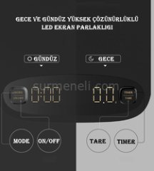 ESCOBARİSTA - DEMLEME PROFİLLİ DİJİTAL TARTI-SİYAH