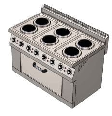 CSA İNOX - OCAK EDGE FIRINLI ELEKTRIKLI 1200*700*850 380V-50Hz / 10,4 KW