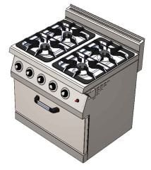 CSA İNOX - OCAK EDGE FIRINLI GAZLI 800*700*850 35,825 kW 20 mbar