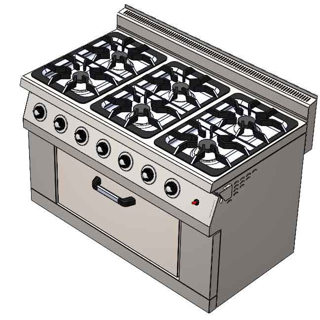 CSA İNOX - OCAK EDGE FIRINLI GAZLI 1200*700*850 50,155 kW 20 mbar