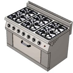 CSA İNOX - OCAK EDGE FIRINLI GAZLI - LPG 1200*700*850 39,037 kW 30 mbar