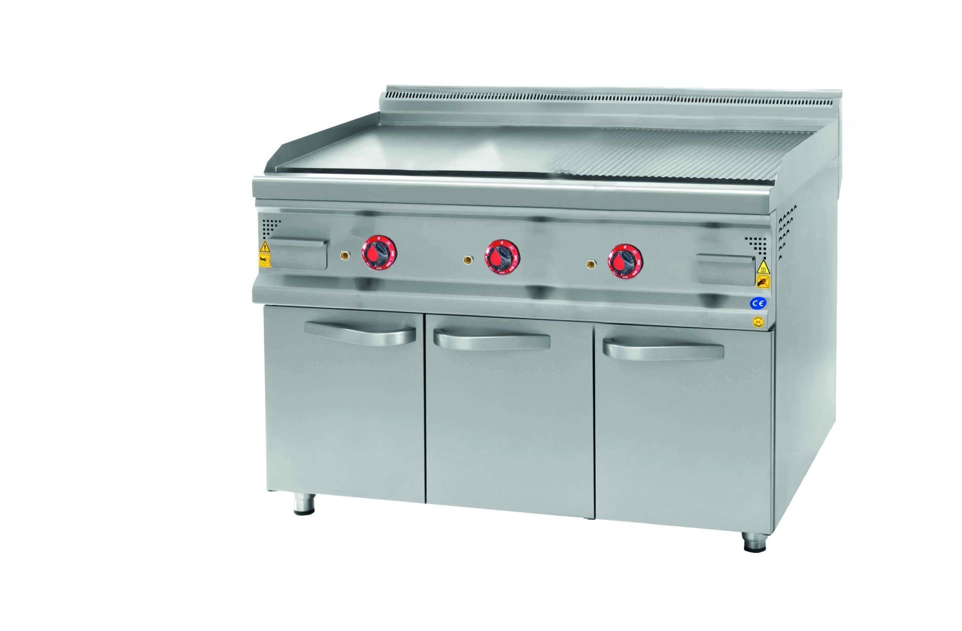 CSA İNOX - IZGARA YARI KANALLI DOLAPLI ELEKTRIKLI 1200*900*850 380V-3- 50Hz / 22,5KW