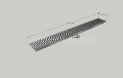 20x161 - Yer Gideri Paslanmaz Ortadan Sifonlu Yandan Çıkışlı