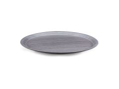 TRİA - FLY38KGM Flatline Kraft Yuvarlak Tepsi (38 cm) Kaymaz Uzay Gri Mat