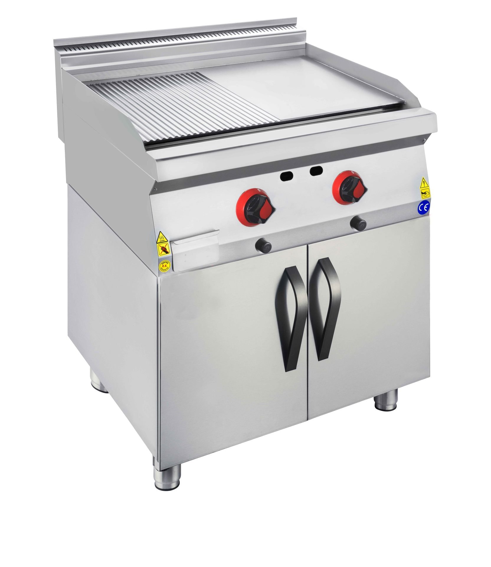 CSA İNOX - IZGARA EDGE YARI KANALLI DOLAPLI GAZLI 800*900*850 17,339 kW 20 mbar