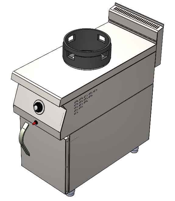 CSA İNOX - OCAK EDGE WOK DOLAPLI GAZLI - LPG 400*900*850 15,491 kW 30 mbar
