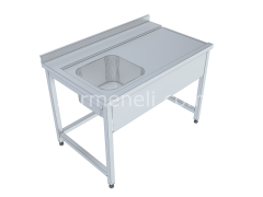 Bulaşık Makinesi Giriş Tezgahı 304 KALİTE PASLANMAZ