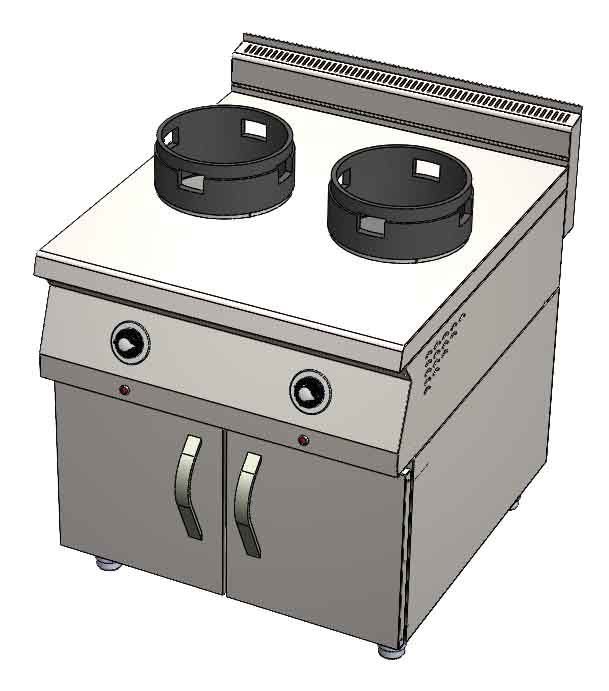 CSA İNOX - OCAK EDGE WOK DOLAPLI GAZLI 800*900*850 32,243 kW 20 mbar