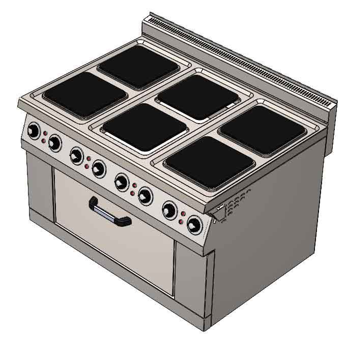 CSA İNOX - OCAK EDGE FIRINLI ELEKTRIKLI 1200*900*850 380V-50Hz / 24 KW