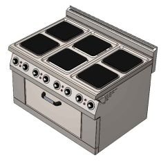 CSA İNOX - OCAK EDGE FIRINLI ELEKTRIKLI 1200*900*850 380V-50Hz / 24 KW