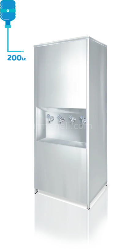 EM 200 lt. Paslanmaz Çelik Endüstriyel Su Sebili 4 Musluklu