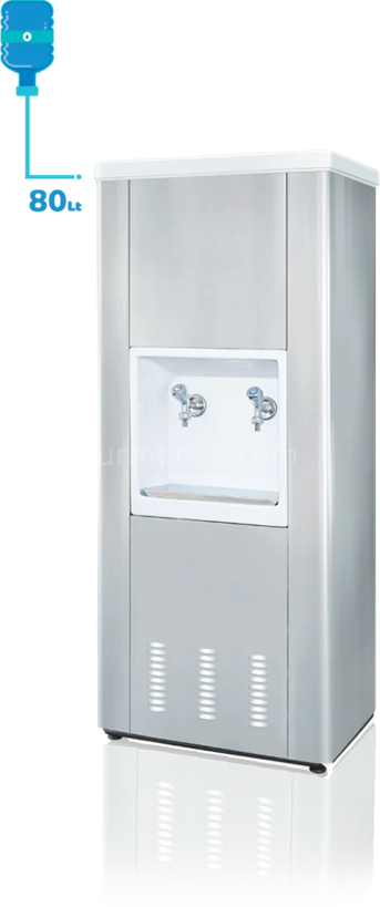 EMK 80 lt. Paslanmaz Çelik Endüstriyel Su Sebili (Pvc İç Kazan) 2 Musluklu