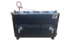 Serve Çayland Çay Kazanı Otomatik Statik Boyalı Elektrikli 4 Demlikli ( İçi Krom )