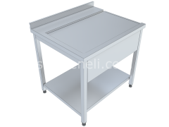 Bulaşık Makinesi Çıkış Tezgahı Taban Raflı 304 KALİTE PASLANMAZ