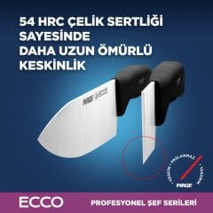 ﻿38403 - Ecco Çantalı Bıçak Seti - Knife Set with Roll Bag - 3 + 1 Pcs