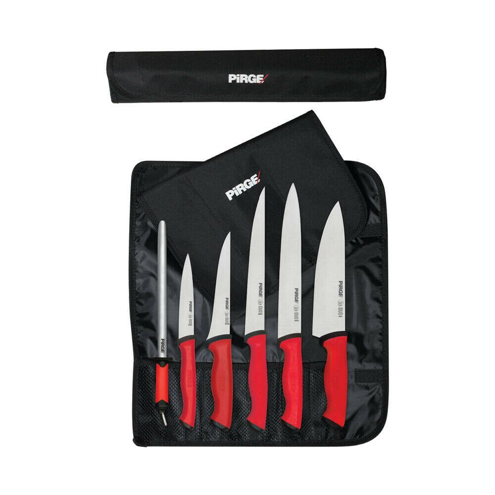 ﻿35197 - Duo Çantalı Bıçak Seti - Knife Set with Roll Bag - 6 + 1 Pcs