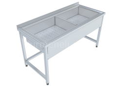Sebze Yıkama Tezgahı 60'lık 304 KALİTE PASLANMAZ