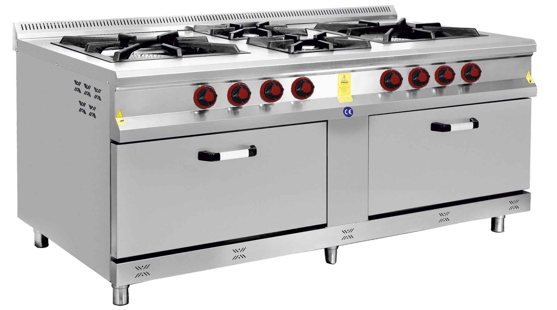 KRCS.KZG.2010.CE CSA İNOX - KUZINE FIRINLI GAZLI 2000*1000*850