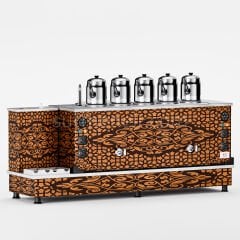 Anka Bakır Turbo Hibrit Çay Makinesi / Profesyonel Kullanım, Çift Enerji Esnekliği (BTFO5)