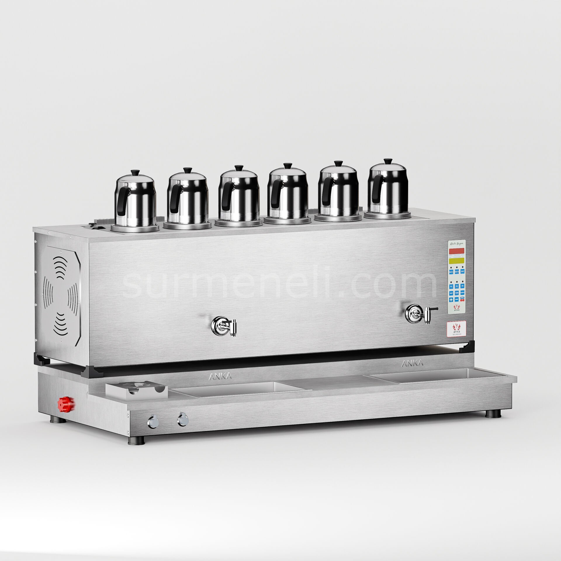 Anka İnoks Pro Plus Smart S6 Çay Makinesi / Hibrit Enerji, Dijital Zaman Programlı Kontrol (İPPO-S6)