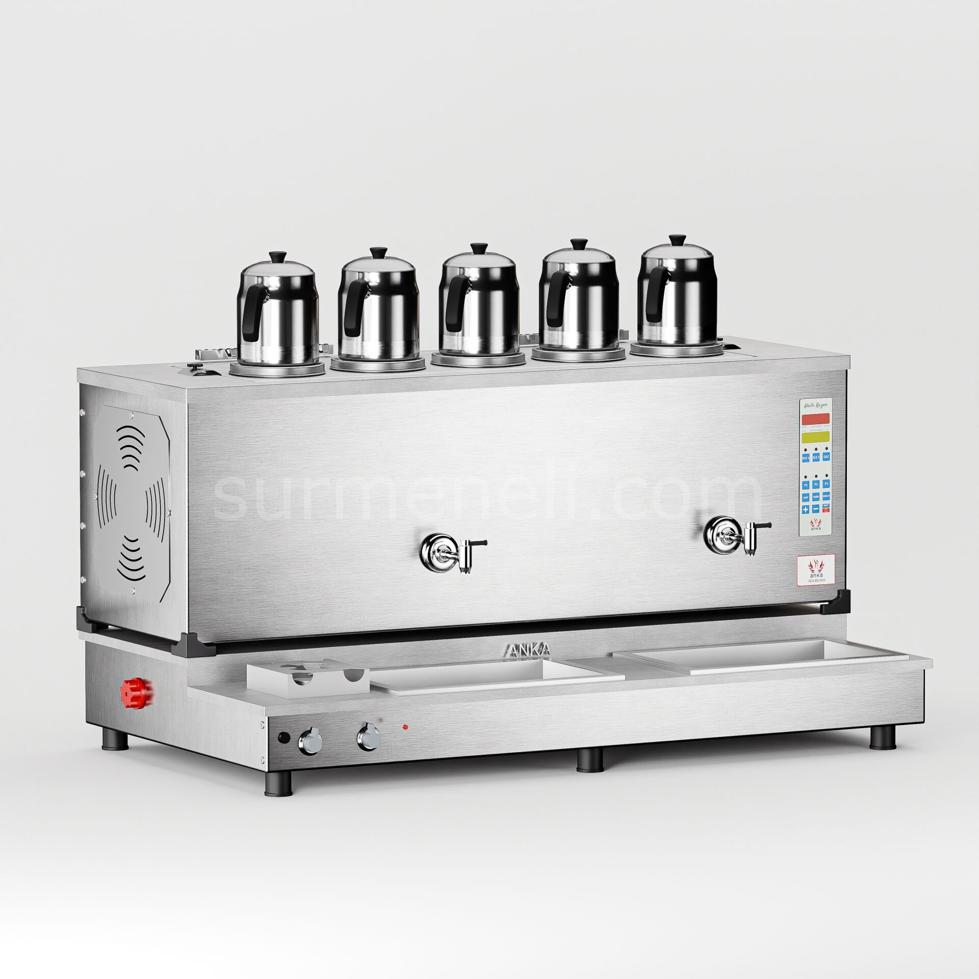 Anka İnoks Pro Plus Smart S6 Çay Makinesi / Hibrit Enerji, Dijital Zaman Programlı Kontrol (İPPO-S5)