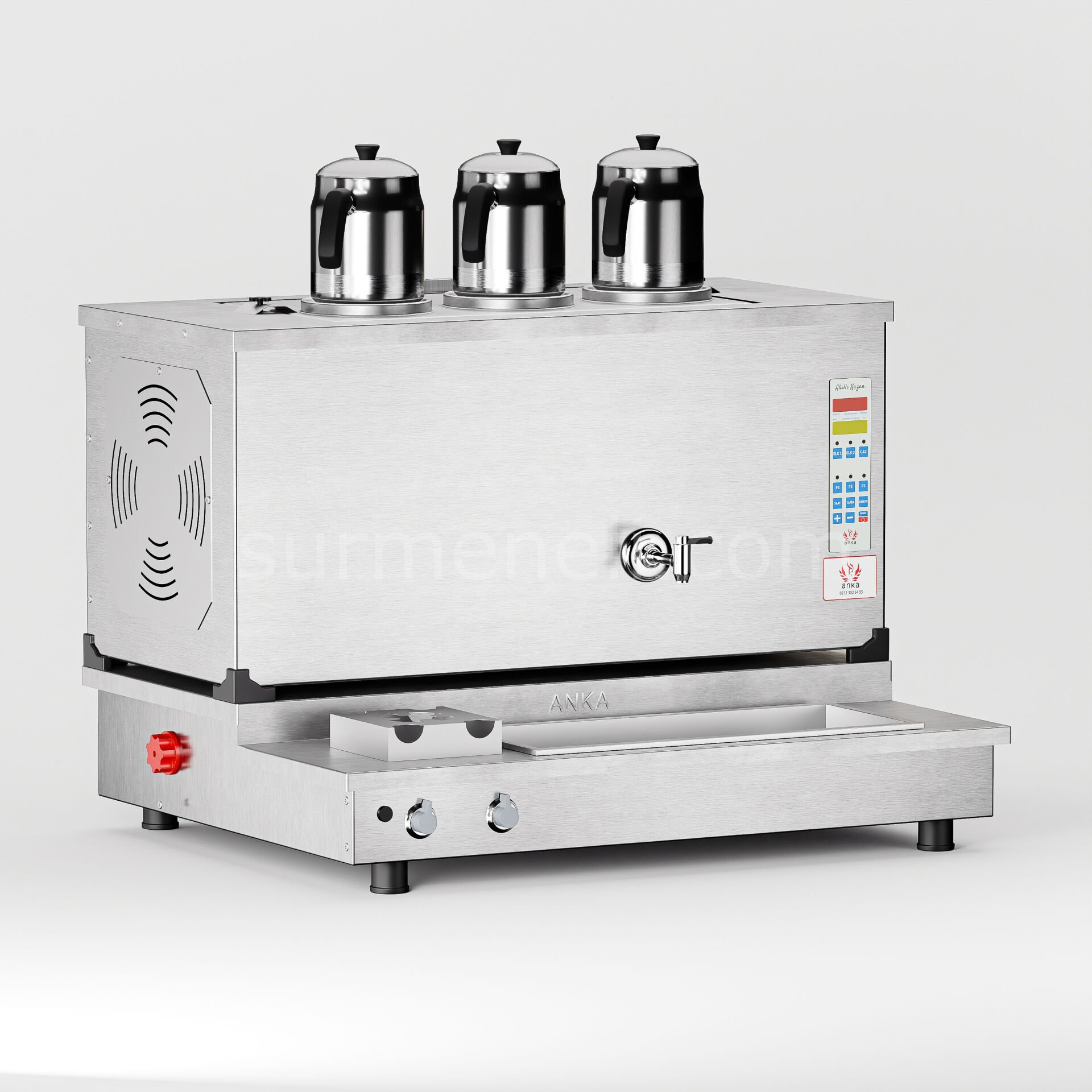 Anka İnoks Pro Plus Smart S6 Çay Makinesi / Hibrit Enerji, Dijital Zaman Programlı Kontrol (İPPO-S3)