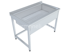 Sebze Yıkama Tezgahı 70'lik 304 KALİTE PASLANMAZ