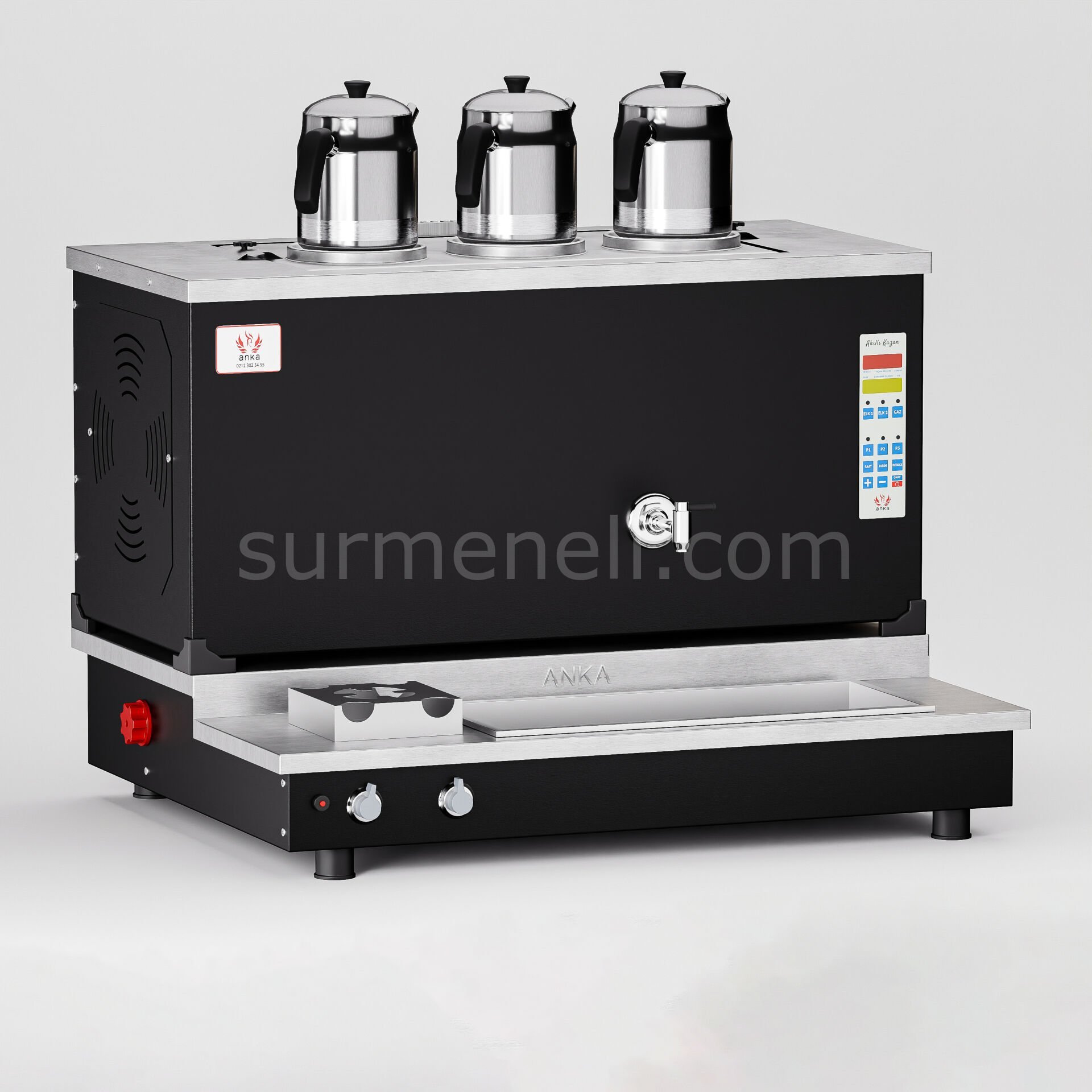 Anka Black Pro Plus Smart S6 Çay Makinesi / Hibrit Enerji, Dijital Zaman Programlı Kontrol (BPPO-S3)