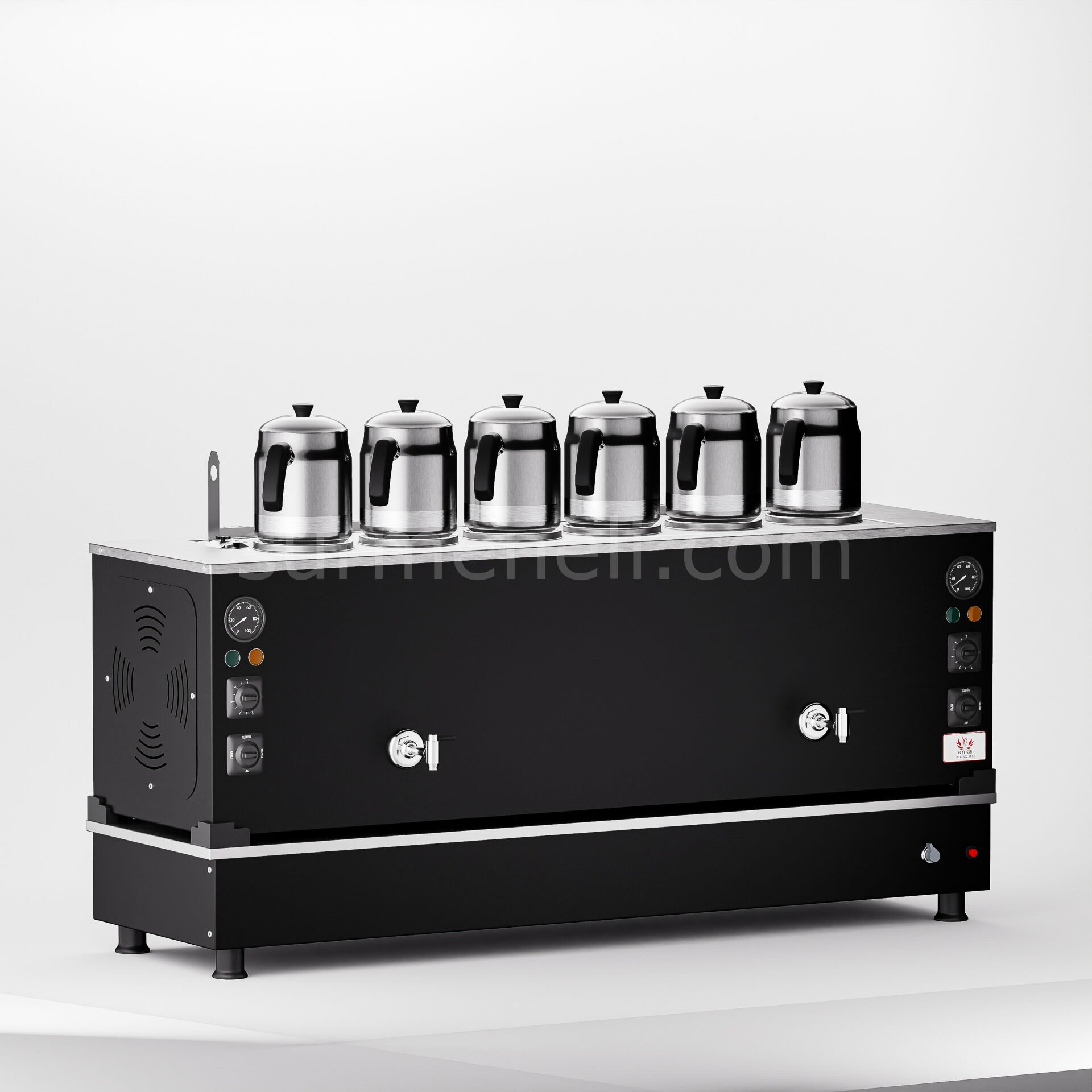 Anka Black Pro Compact Hibrit Çay Makinesi / Kompakt Tasarım, Profesyonel Kullanım, Çift Enerji Esnekliği (BPKO6)