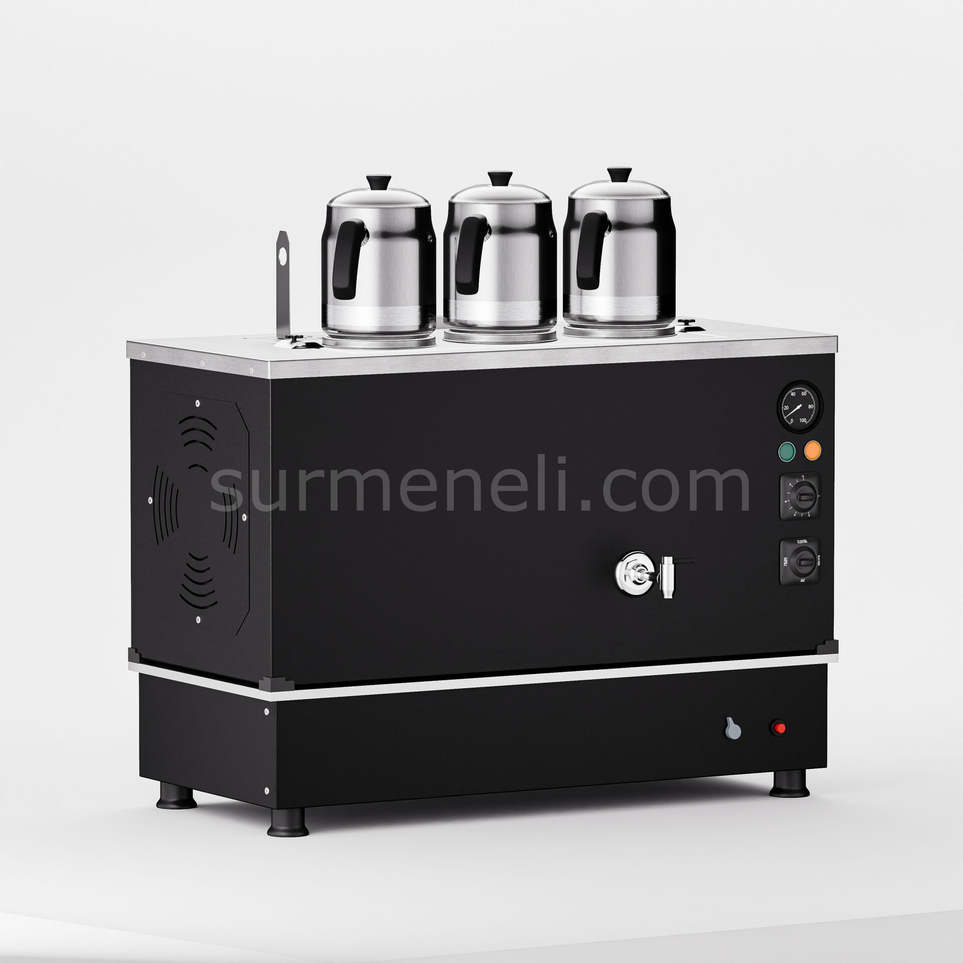 Anka Black Pro Compact Hibrit Çay Makinesi / Kompakt Tasarım, Profesyonel Kullanım, Çift Enerji Esnekliği (BPKO3)