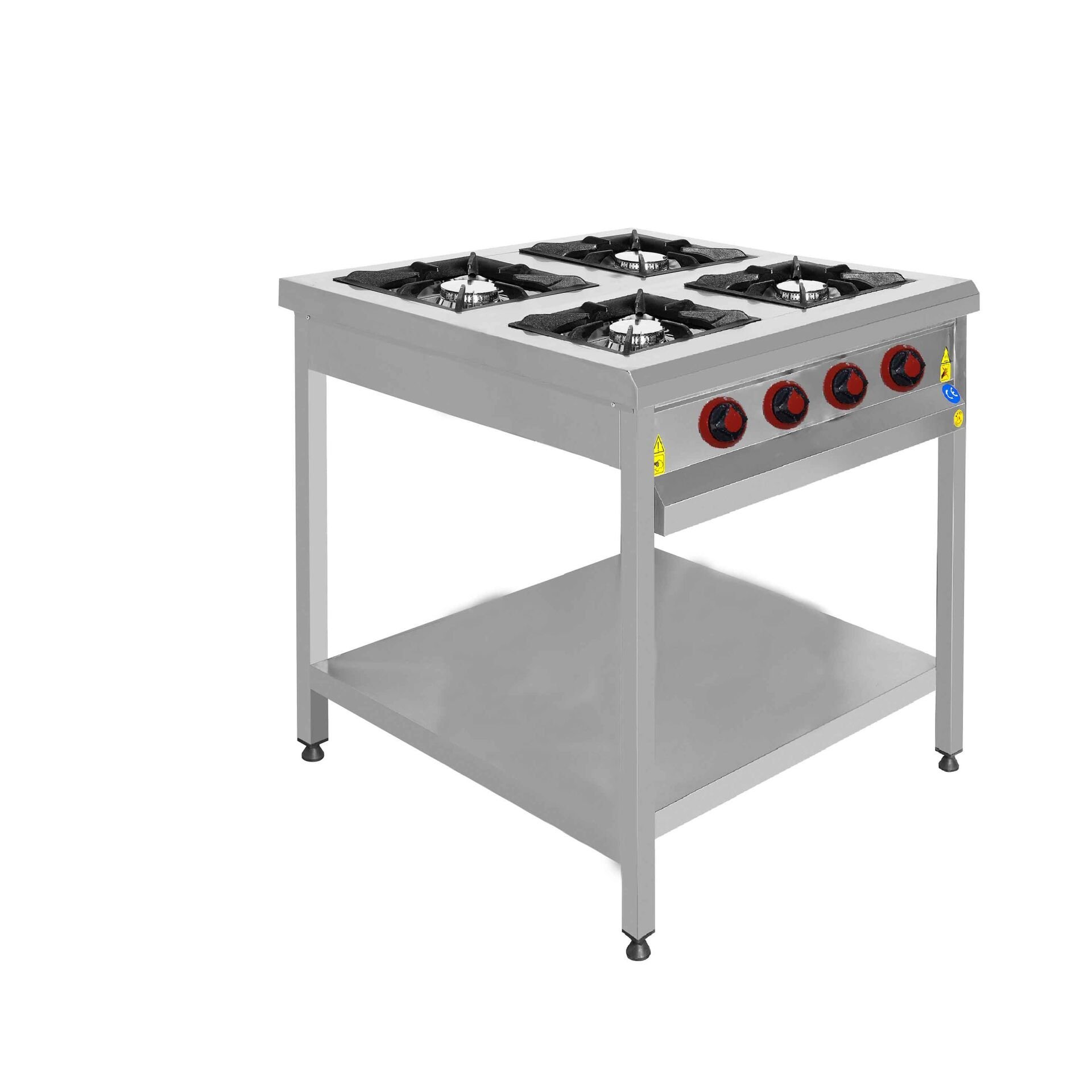 KRCS.TROGL.990.CE CSA İNOX - OCAK TABAN RAFLI GAZLI - LPG 900*900*850