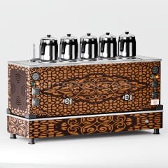 Anka Bakır Pro Compact Hibrit Çay Makinesi / Kompakt Tasarım, Profesyonel Kullanım, Çift Enerji Esnekliği (APKO5)