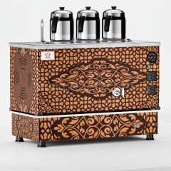 Anka Bakır Pro Compact Hibrit Çay Makinesi / Kompakt Tasarım, Profesyonel Kullanım, Çift Enerji Esnekliği (APKO3)