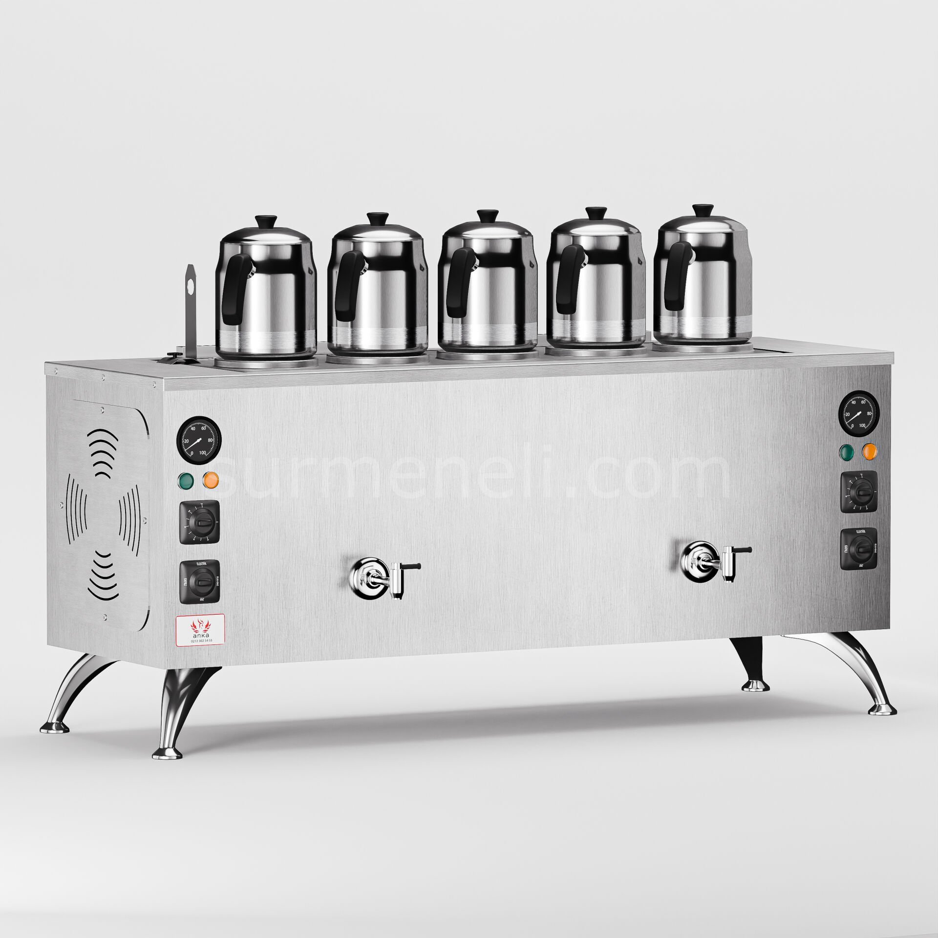 Anka İnoks Pro Compact Elektrikli Çay Makinesi / Kompakt Tasarım, Profesyonel Kullanım,(İPE5)