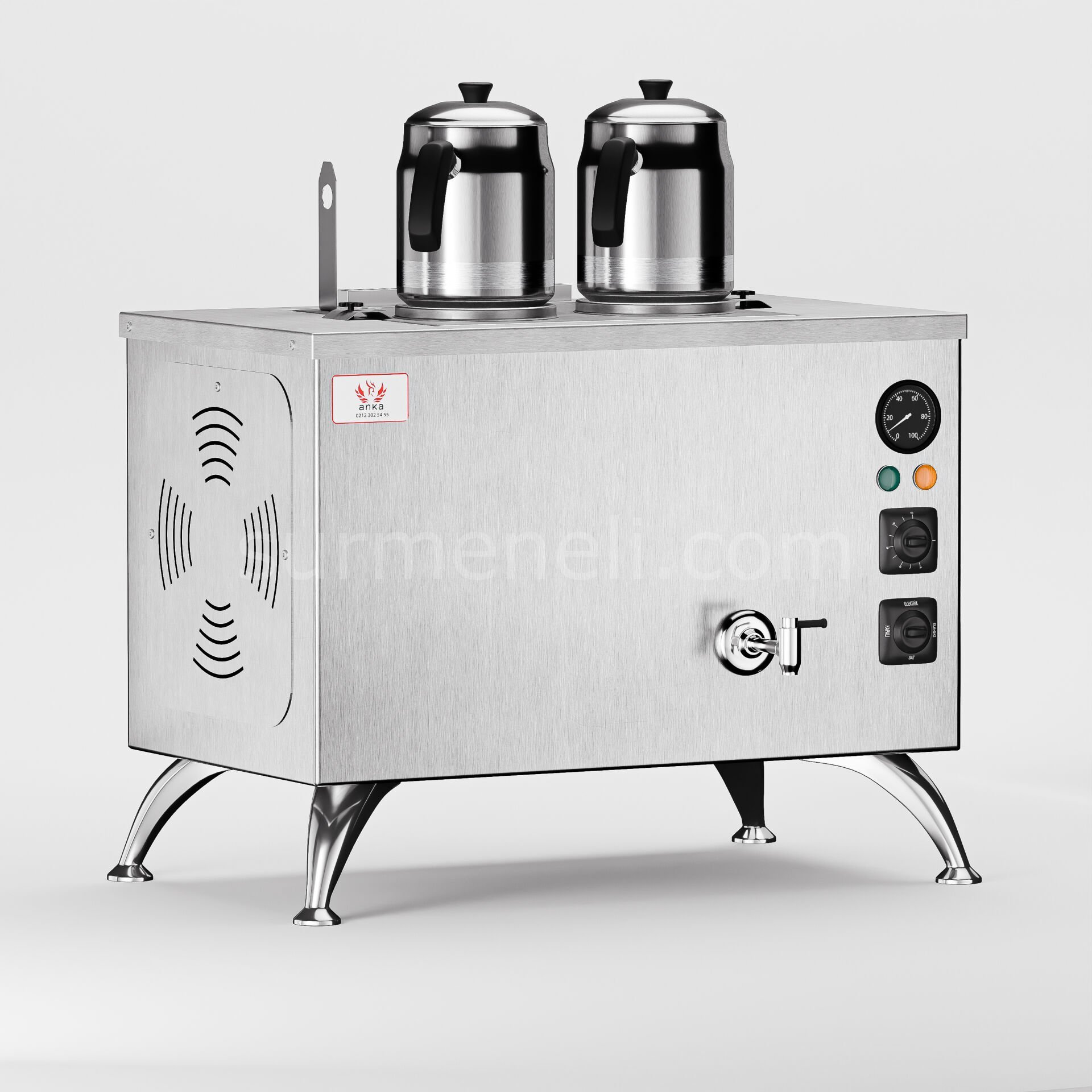 Anka İnoks Pro Compact Elektrikli Çay Makinesi / Kompakt Tasarım, Profesyonel Kullanım,(İPE2)