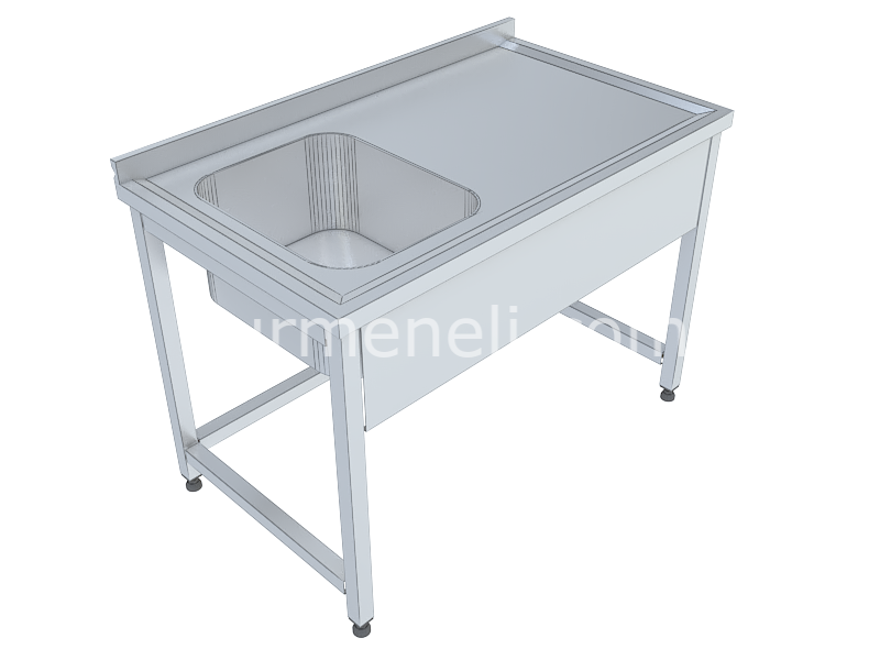 Tek Evyeli Çalışma Tezgahları 70'lik 304 KALİTE PASLANMAZ