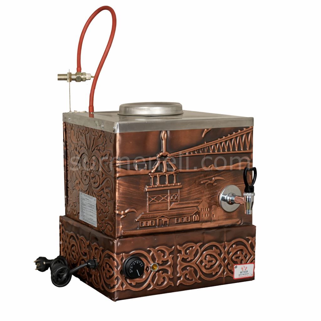 Anka Eko Bakır Çay Kazanı Tek Demlikli Pleytsiz Elektrikli (EBE1)