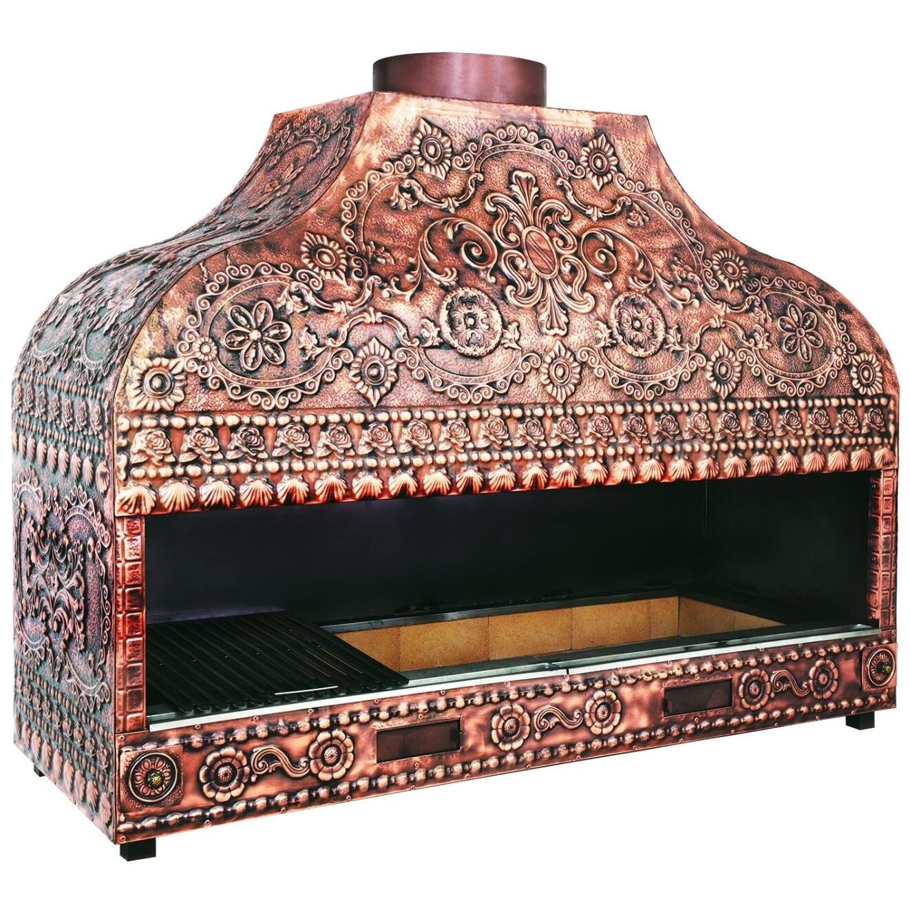 Bakır Kaplamalı Profesyonel Kömürlü Izgara BKI250