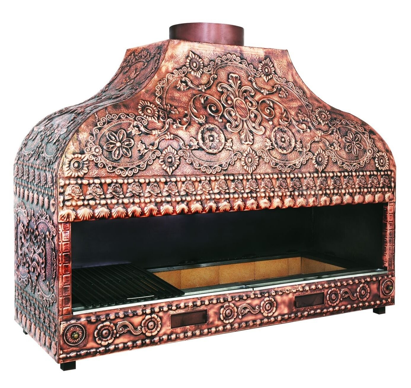 Bakır Kaplamalı Profesyonel Kömürlü Izgara BKI200