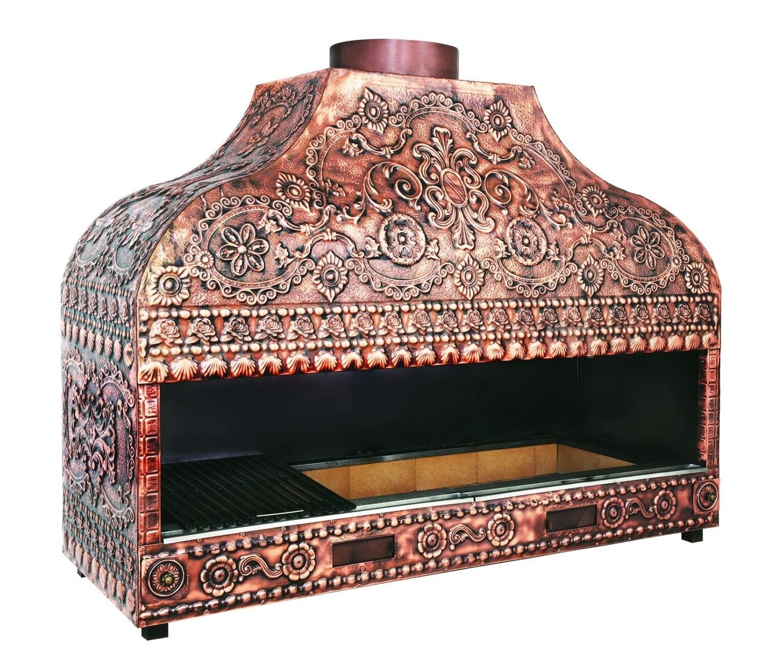 Bakır Kaplamalı Profesyonel Kömürlü Izgara BKI175