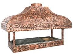 Bakır Kaplamalı Ocakbaşı Profesyonel Kömürlü Izgara OCB250