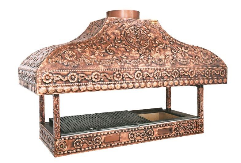 Bakır Kaplamalı Ocakbaşı Profesyonel Kömürlü Izgara OCB175