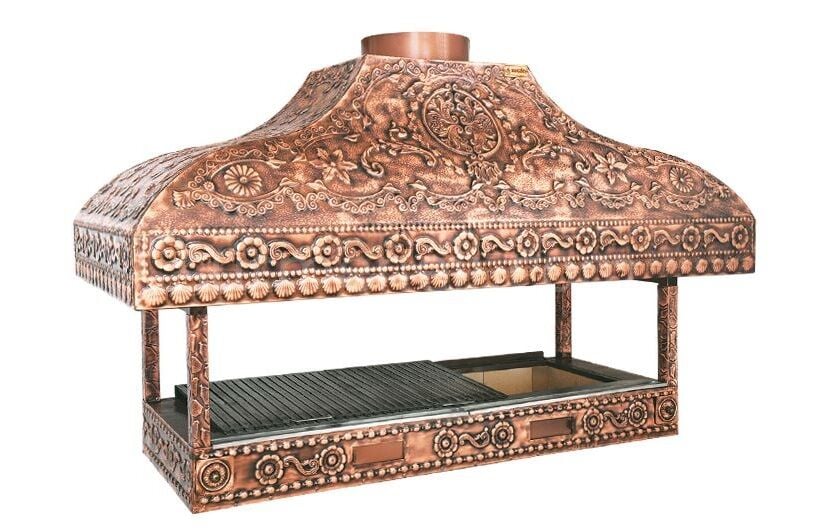 Bakır Kaplamalı Ocakbaşı Profesyonel Kömürlü Izgara OCB150