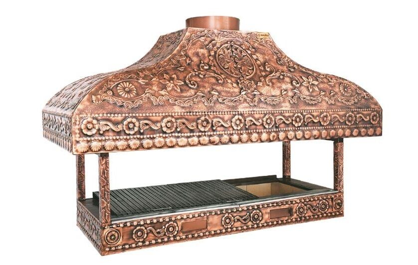 Bakır Kaplamalı Ocakbaşı Profesyonel Kömürlü Izgara OCB120