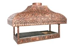 Bakır Kaplamalı Ocakbaşı Profesyonel Kömürlü Izgara OCB120